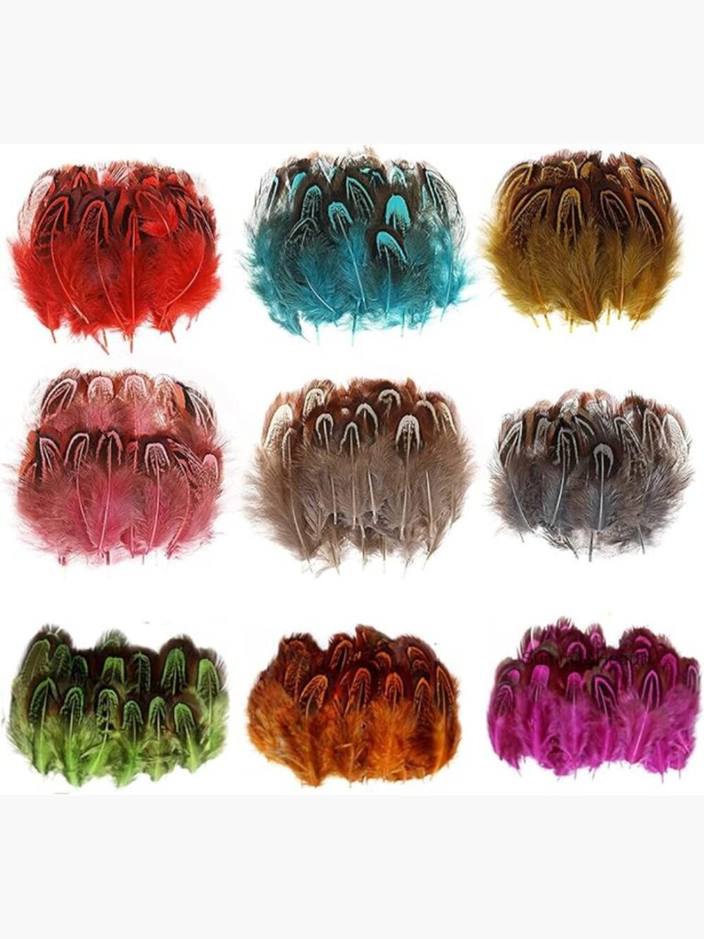 180 Mini Pheasant Feathers for DIY Crafts Jewelry Dreamcatcher Decor